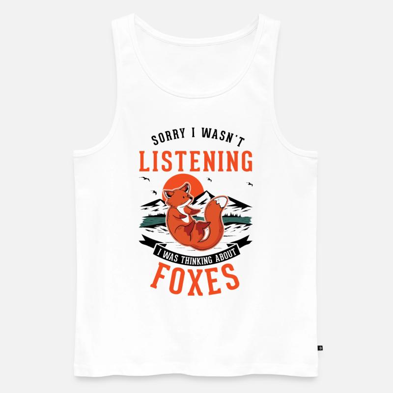 Fuchs Geschenk Rotfuchs - Männer Premium Bio Tank Top - Weiß