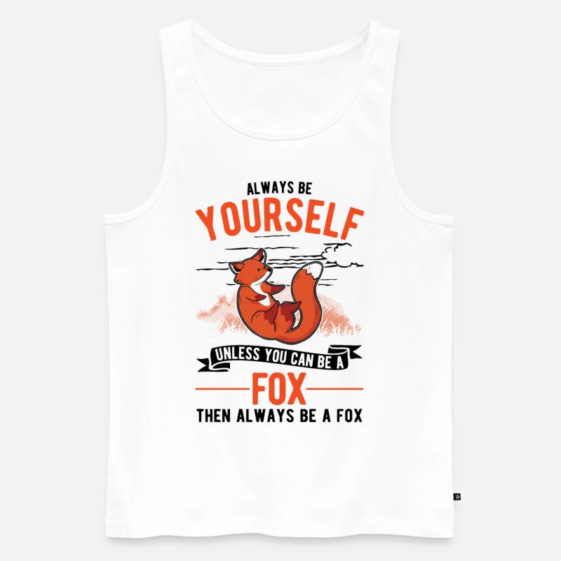 Fuchs Geschenk Rotfuchs - Männer Premium Bio Tank Top - Weiß