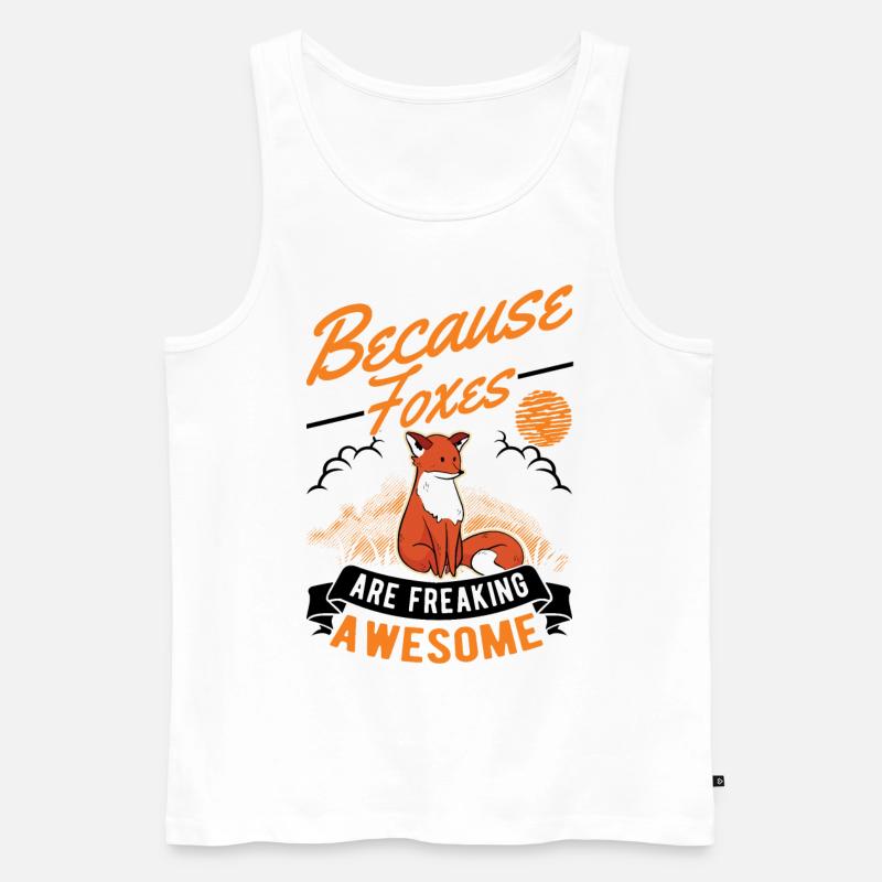 Fuchs Geschenk Rotfuchs - Männer Premium Bio Tank Top - Weiß