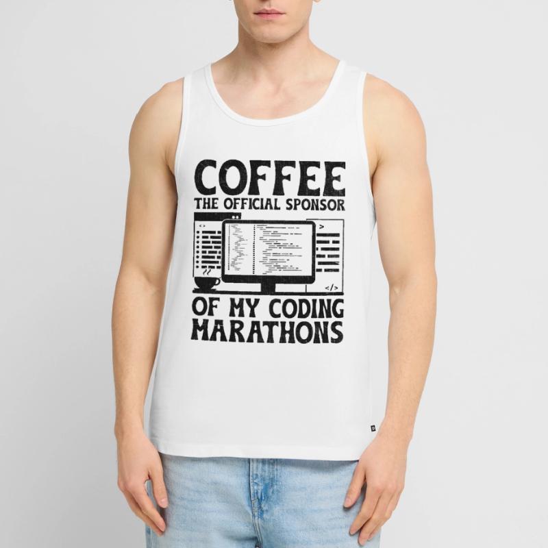 Kaffee-Codierung Programmierer Programmierer Entwickler Nerd Coff Männer Premium Bio Tank Top