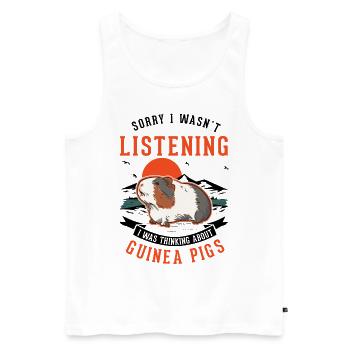 Guinea Pig Gift Guinea Pig - Men's Premium Organic Tank Top - white - Front - Michal (187cm)