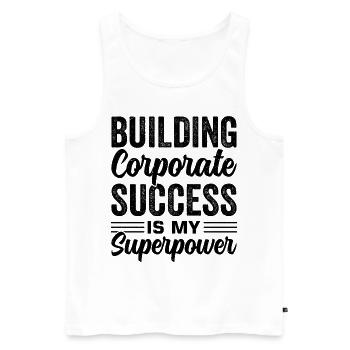 Business Administration Business Administration Office - Men's Premium Organic Tank Top - white - Front - AI Model Male 178 light (178cm)