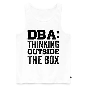 Business Administration Business Administration Office - Men's Premium Organic Tank Top - white - Front - AI Model Male 178 light (178cm)