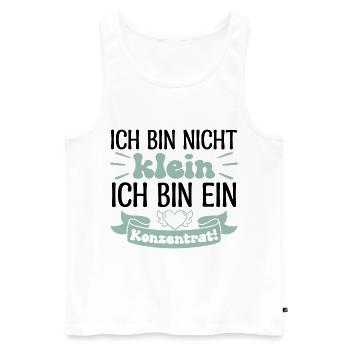 I'm not small, I'm a concentrate! - Men's Premium Organic Tank Top - white - Front - AI Model Male 178 light (178cm)