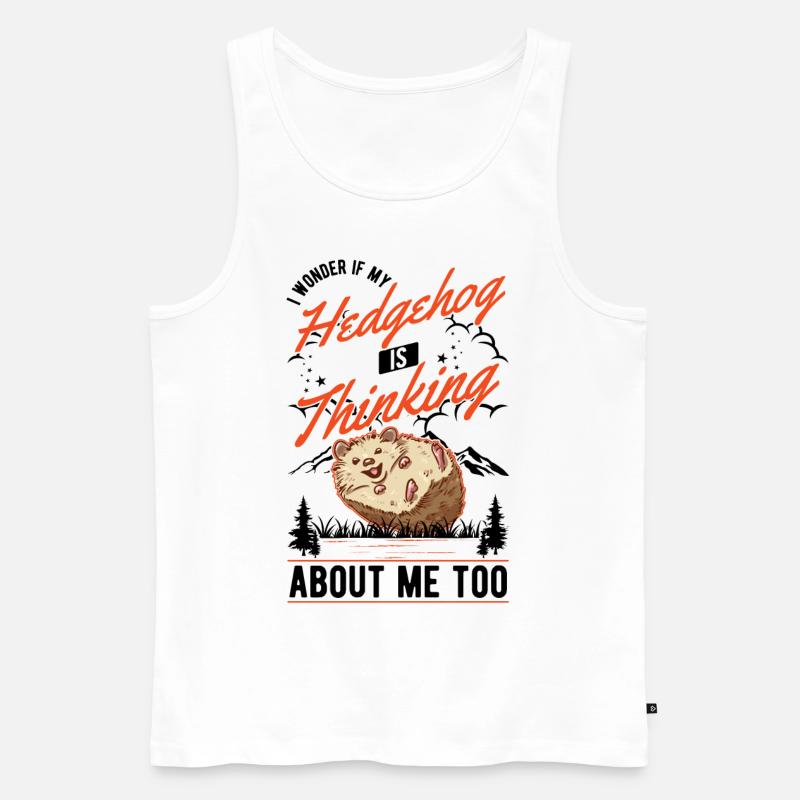 Igel Geschenk Stacheligel - Männer Premium Bio Tank Top - Weiß