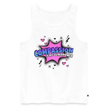 Mitgefühl Ist Meine Superkraft Eigenschaft - Männer Premium Bio Tank Top - Weiß - Vorne - AI Model Male 178 light (178cm)