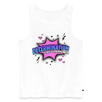 Determination is my superpower trait - Men's Premium Organic Tank Top - white - Front - AI Model Male 178 light (178cm)