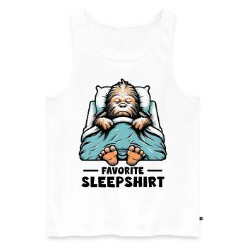 Bigfoot Favorite Sleepshirt - Men's Premium Organic Tank Top - white - Front - Michal (187cm)