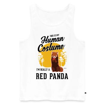 Roter Panda Geschenk Red Panda - Männer Premium Bio Tank Top - Weiß - Vorne - AI Model Male 178 light (178cm)