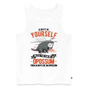 Opossum cadeau opossum marsupial - Débardeur bio Premium Homme - blanc - Devant - Michal (187cm)