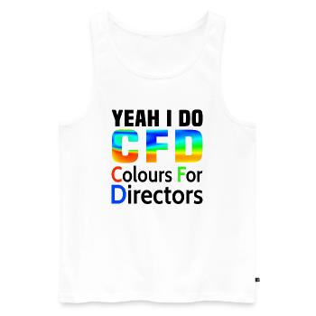 Ja ich mache CFD lustig Fluiddynamik Ingenieur - Männer Premium Bio Tank Top - Weiß - Vorne - AI Model Male 178 light (178cm)