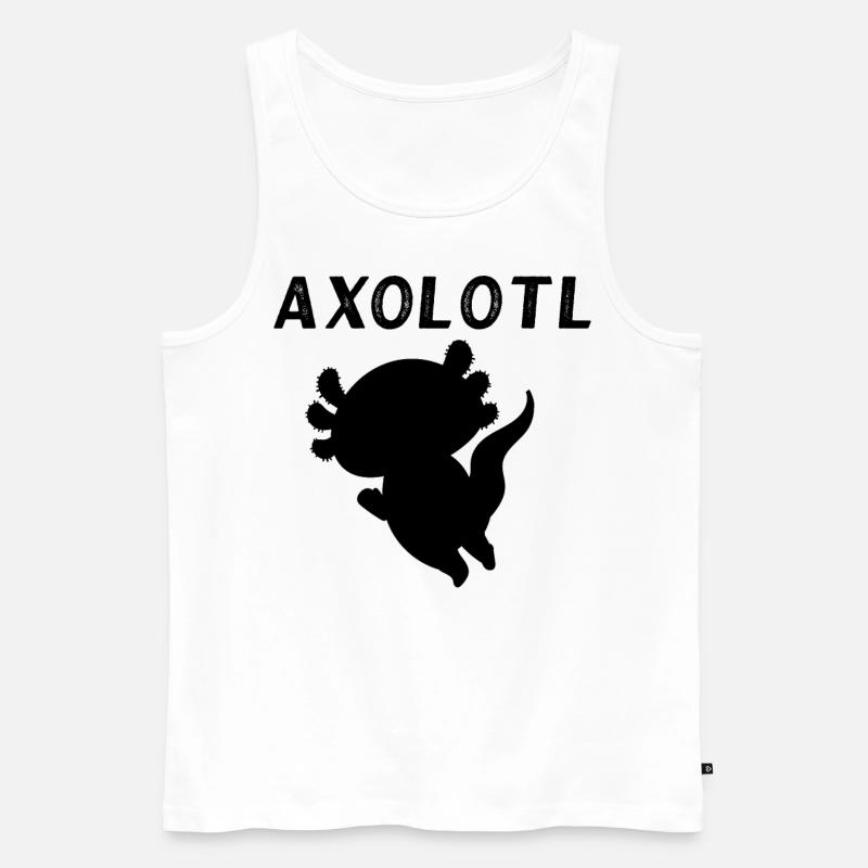 Axolotl - Männer Premium Bio Tank Top - Weiß