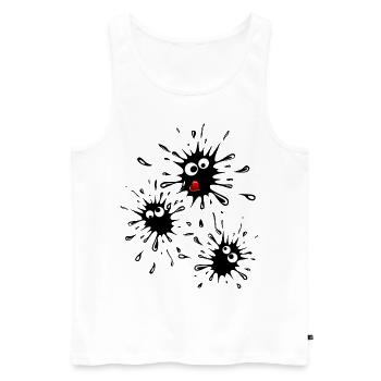 Klecks Familie - Männer Premium Bio Tank Top - Weiß - Vorne - Michal (187cm)