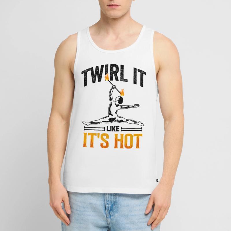 Fire Baton Fire Dance Fire Dancer Fire Dancer Men's Premium Organic Tank Top