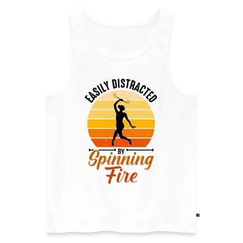 Fire Baton Fire Dance Fire Dancer Fire Dancer - Men's Premium Organic Tank Top - white - Front - AI Model Male 178 light (178cm)