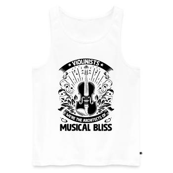 Geiger Wir sind die Architekten von Musical Bliss V - Männer Premium Bio Tank Top - Weiß - Vorne - Michal (187cm)