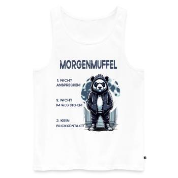 I hate people morning grouch in the office funny - Men's Premium Organic Tank Top - white - Front - Michal (187cm)