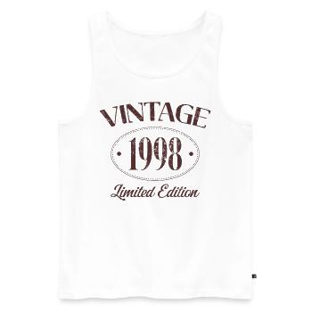 Millésime 1998 Édition Limitée Anniversaire 1998 - Débardeur bio Premium Homme - blanc - Devant - Michal (187cm)