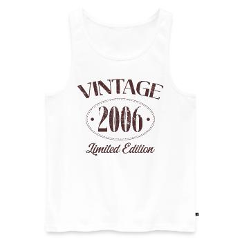 Vintage 2006 Limited Edition Birthday 2006 - Men's Premium Organic Tank Top - white - Front - Michal (187cm)