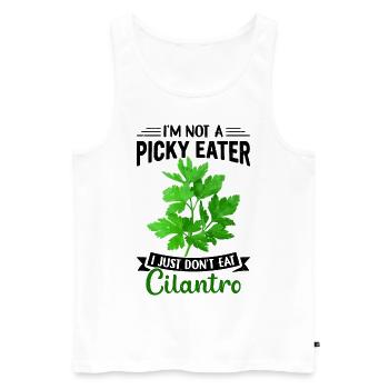 Anti Koriander - Männer Premium Bio Tank Top - Weiß - Vorne - Michal (187cm)