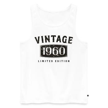 Anniversaire des années 1960 Limited Edition Vintage des années 1960 - Débardeur bio Premium Homme - blanc - Devant - Michal (187cm)