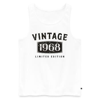 Birthday 1968 Limited Edition Vintage 1968 - Men's Premium Organic Tank Top - white - Front - Michal (187cm)