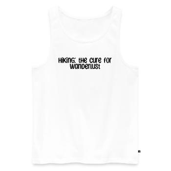 Wandern - Hiking: the cure for wanderlust - Men's Premium Organic Tank Top - white - Front - AI Model Male 178 light (178cm)