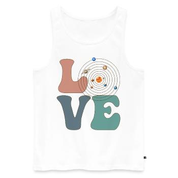 LOVE Solar System Astrology Planets - Men's Premium Organic Tank Top - white - Front - Michal (187cm)