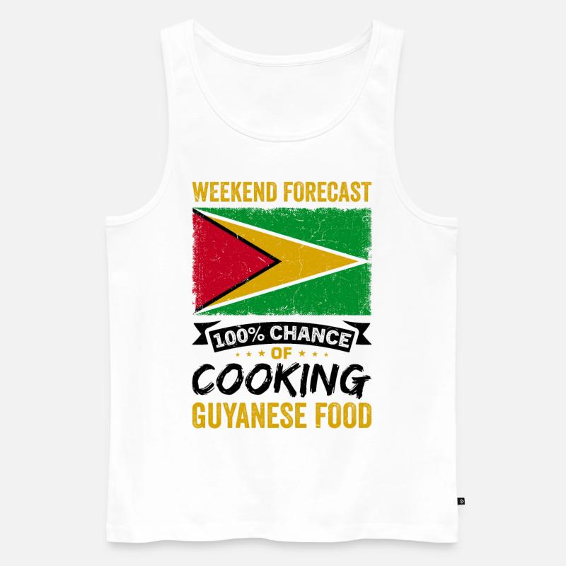 Stolzer Guyanese - Männer Premium Bio Tank Top - Weiß