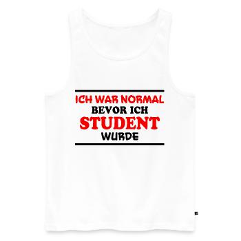 Student Spruch Uni Universität Student Geschenk - Männer Premium Bio Tank Top - Weiß - Vorne - Michal (187cm)