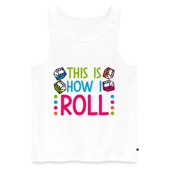 Bunco Squad Bunco Dice Bunco Game Night - Men's Premium Organic Tank Top - white - Front - Michal (187cm)