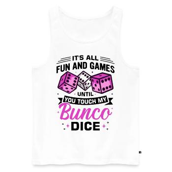 Bunco Squad Bunco Dice Bunco Game Night - Men's Premium Organic Tank Top - white - Front - Michal (187cm)