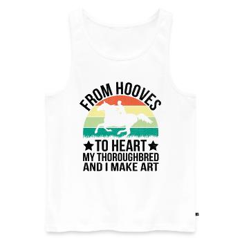Thoroughbred Horse Racing Riding Equestian Horses - Men's Premium Organic Tank Top - white - Front - Michal (187cm)