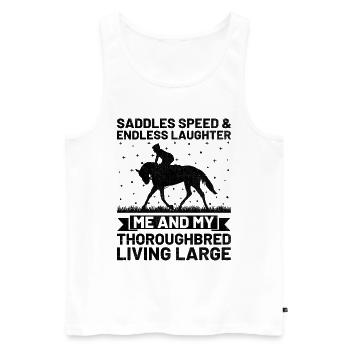 Thoroughbred Horse Racing Riding Equestian Horses - Men's Premium Organic Tank Top - white - Front - Michal (187cm)