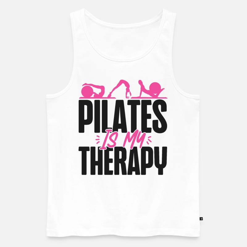 Pilates Instructor Teacher Pilates - Männer Premium Bio Tank Top - Weiß
