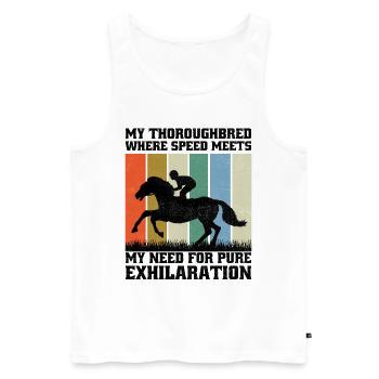 Thoroughbred Horse Racing Riding Equestian Horses - Men's Premium Organic Tank Top - white - Front - Michal (187cm)
