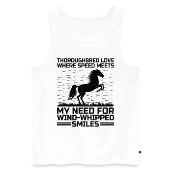 Vollblut Pferderennen Reiten Reiterpferde - Männer Premium Bio Tank Top - Weiß - Vorne - Michal (187cm)