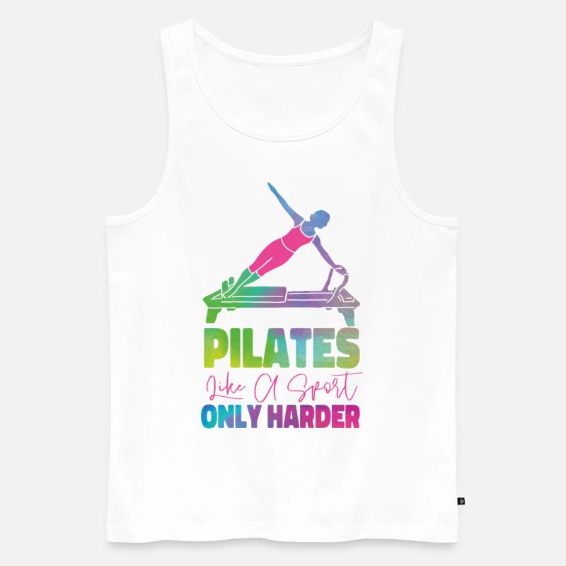 Pilates Instructor Teacher - Männer Premium Bio Tank Top - Weiß