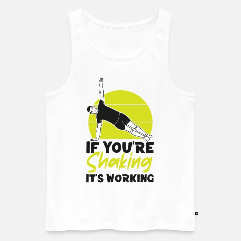 Pilates Instructor Teacher Retro - Männer Premium Bio Tank Top - Weiß