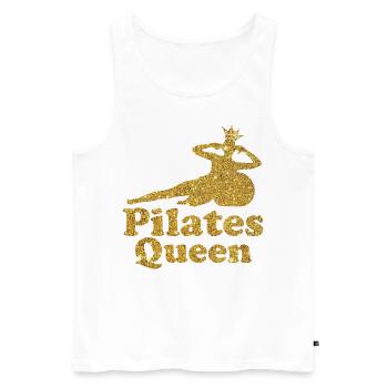 Pilates Instructor Teacher Pilates - Männer Premium Bio Tank Top - Weiß - Vorne - AI Model Male 178 light (178cm)