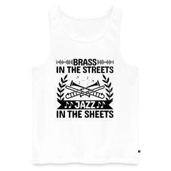 Posaunist Posaunist Marching Band Posaune - Männer Premium Bio Tank Top - Weiß - Vorne - Michal (187cm)