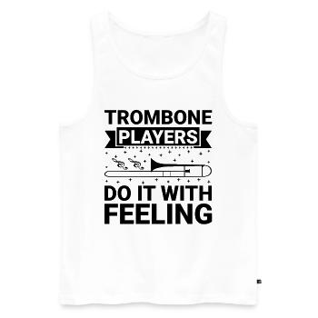 Posaunist Posaunist Marching Band Posaune - Männer Premium Bio Tank Top - Weiß - Vorne - Michal (187cm)