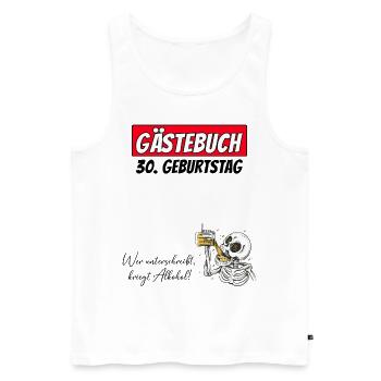 30th Birthday Guestbook Signatures Alcohol - Men's Premium Organic Tank Top - white - Front - Michal (187cm)