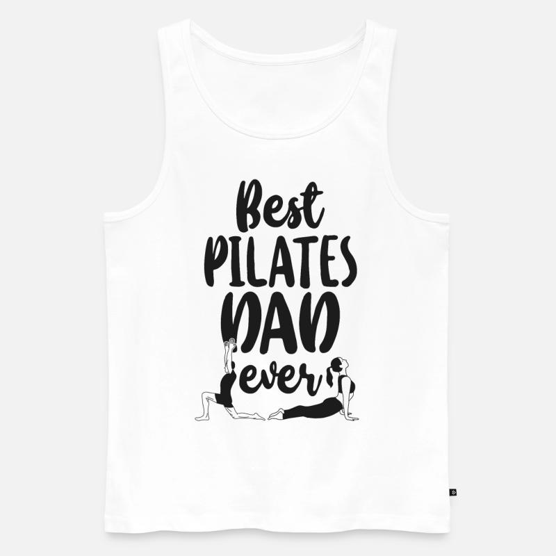 Pilates Instructor Teacher Dad - Männer Premium Bio Tank Top - Weiß