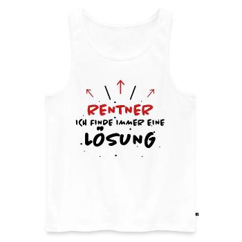 Rentner Spruch Rente Ruhestand Rentner Geschenk - Männer Premium Bio Tank Top - Weiß - Vorne - Michal (187cm)