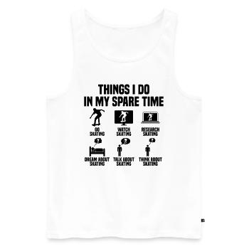 Things I do in my free time Skating - Men's Premium Organic Tank Top - white - Front - Michal (187cm)
