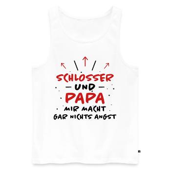 Schlosser Spruch Beruf Lustiges Schlosser Geschenk - Männer Premium Bio Tank Top - Weiß - Vorne - Michal (187cm)