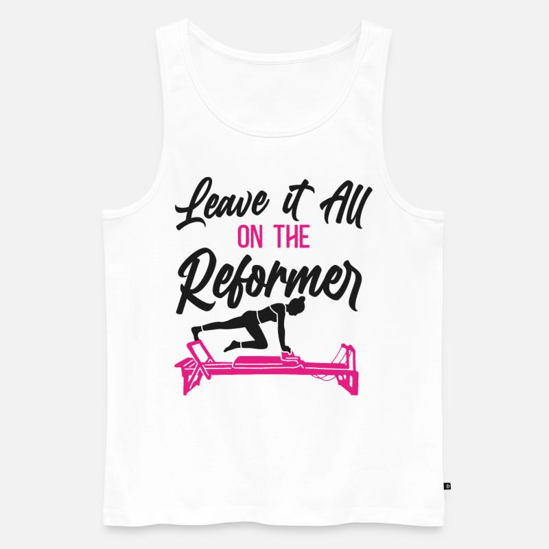 Pilates Instructor Teacher Leave - Männer Premium Bio Tank Top - Weiß