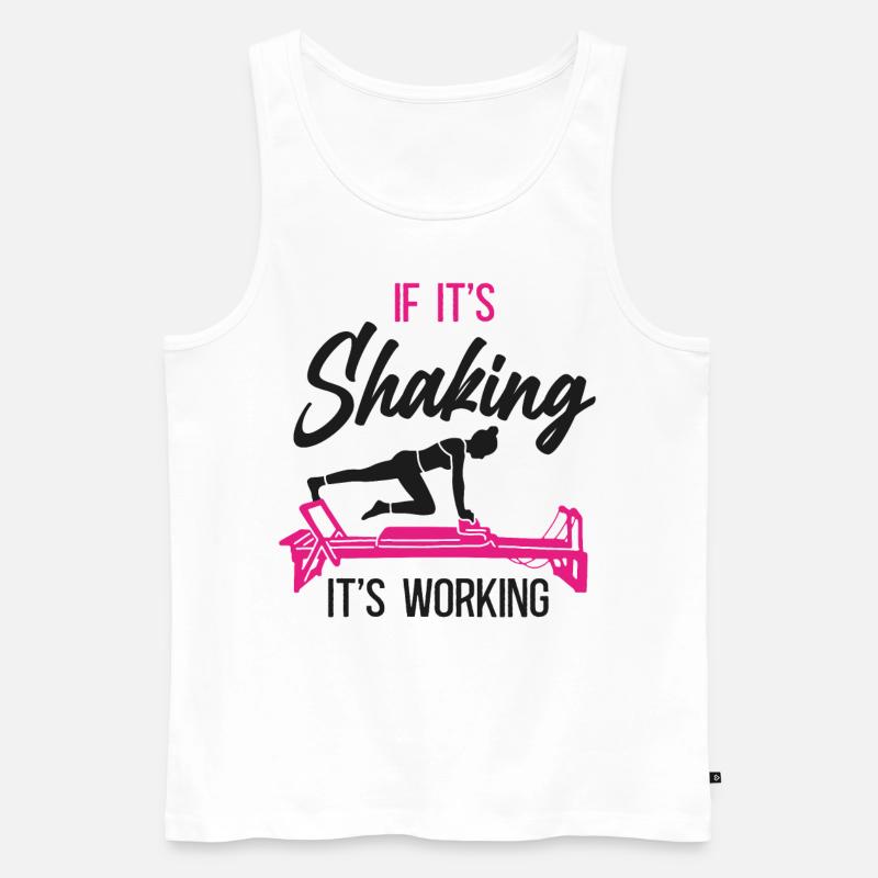 Pilates Instructor Teacher If - Männer Premium Bio Tank Top - Weiß