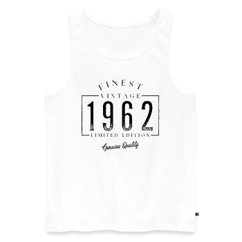 Finest Vintage 1962 Vintage 1962 Anniversaire Anniversaire - Débardeur bio Premium Homme - blanc - Devant - Michal (187cm)